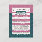 MVP Custom Pet Trading Cards Fun Dog Trading Card Telefonnummerkarte (Rückseite)