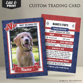 MVP Custom Pet Trading Cards Fun Dog Trading Card Telefonnummerkarte