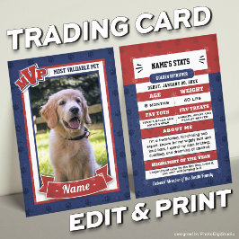 MVP Custom Pet Trading Cards Fun Dog Trading Card Telefonnummerkarte