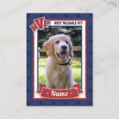 MVP Custom Pet Trading Cards Fun Dog Trading Card Telefonnummerkarte (Vorderseite)