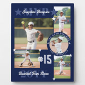 MVP End of Season Baseball Player Photo Collage Fotoplatte (Vorderseite)