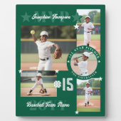 MVP End of Season Baseball Player Photo Collage Fotoplatte (Vorderseite)