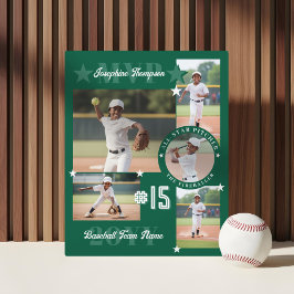 MVP End of Season Baseball Player Photo Collage Fotoplatte