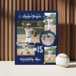 MVP End of Season Baseball Player Photo Collage Fotoplatte