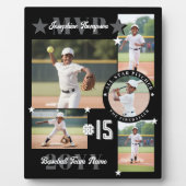 MVP End of Season Baseball Player Photo Collage Fotoplatte (Vorderseite)