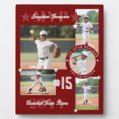 MVP End of Season Baseball Player Photo Collage Fotoplatte (Vorderseite)