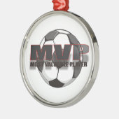 MVP-FUSSBALL-VERZIERUNG SILBERNES ORNAMENT (Links)