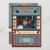 MVP Hockey Geburtstagsparty Einladung (Vorne/Hinten)