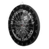 MVP Name oder Nickname, Nummer und Teamnamen Dartscheibe (Vorderseite rechts)