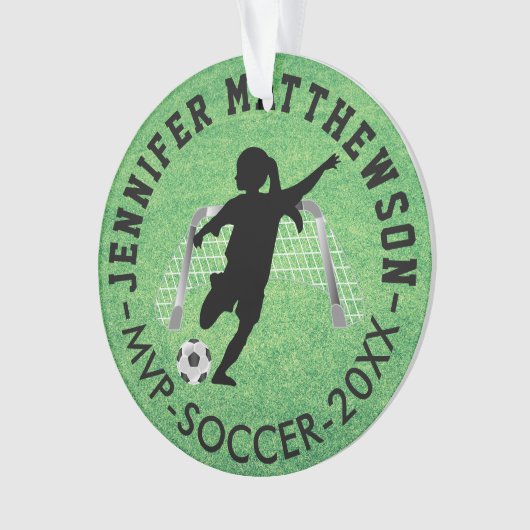 MVP Soccer ⚽ Player - Mädchen Ornament (Vorderseite)