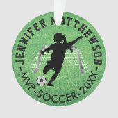 MVP Soccer ⚽ Player - Mädchen Ornament (Vorderseite)