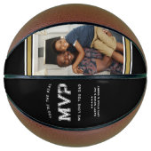 MVP Vater | Black & Gold Vatertag Basketball (Vorderseite)