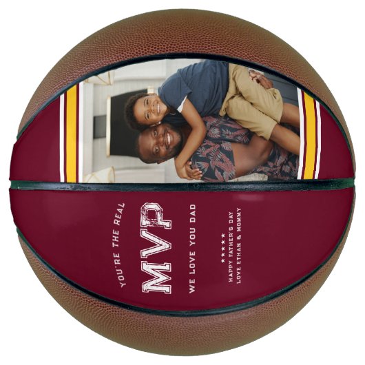 MVP Vater | Burgunder Vatertag Basketball (Vorderseite)