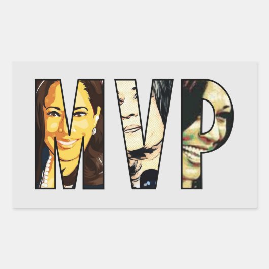 MVP Vizepräsidentin Kamala Harris Rechteckiger Aufkleber (Vorderseite)