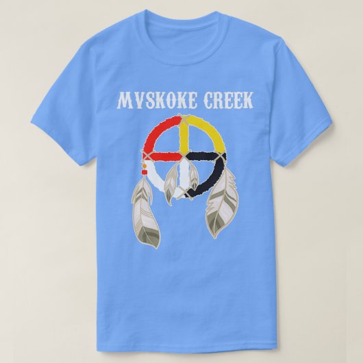 Mvskoke Creek Muskogee Native American T-Shirt (Design vorne)