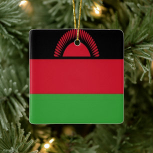MW001 MALAWI Flag, Afrika, Keramikornament