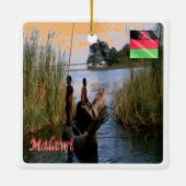 MW004 MALAWI, L. Chiuta, Afrika, Keramikornament (Rückseite)