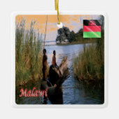 MW004 MALAWI, L. Chiuta, Afrika, Keramikornament (Vorderseite)