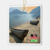 MW005 MALAWI, Malawi-See, Afrika, Keramikornament (Links)