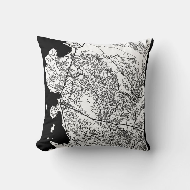 Mwanza Tanzania City Map Kissen (Vorderseite)