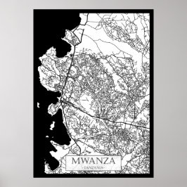 Mwanza Tanzania City Map Poster