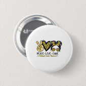 Mwpp Leopard Frieden Liebe Heilung Kindheit Krebs Button (Vorne & Hinten)