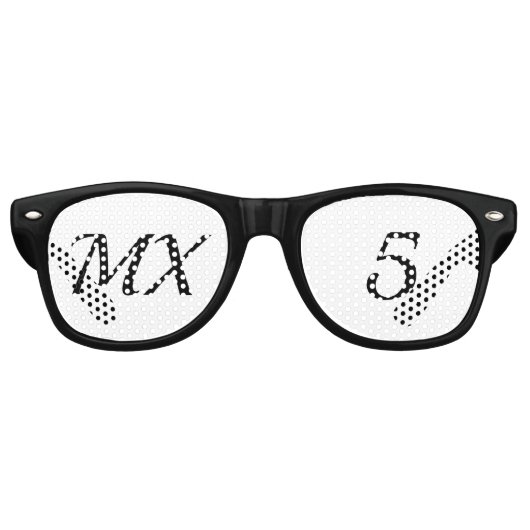 MX5-Abschlussbrille Partybrille (Vorderseite)