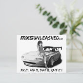 MX5 Entleashed Postkarte (Stehend Vorderseite)