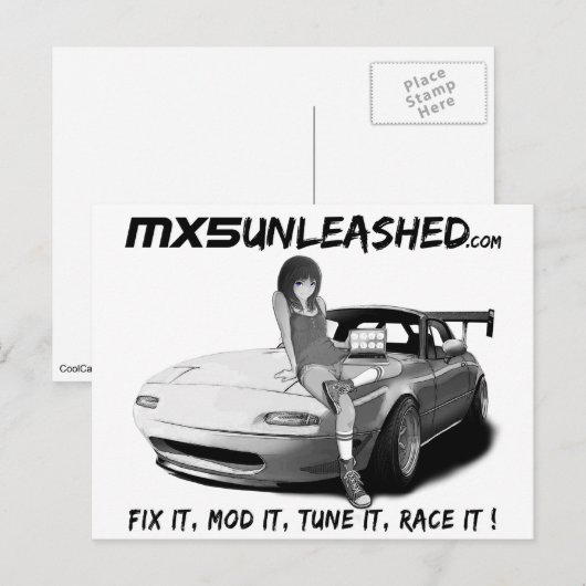 MX5 Entleashed Postkarte (Vorne/Hinten)