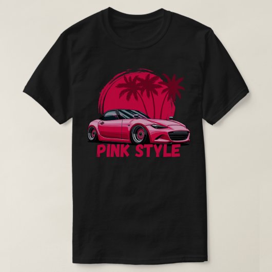 MX5 Miata Pink T-Shirt (Design vorne)