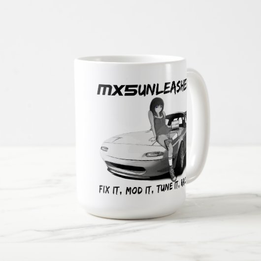 MX5uleashed Schale Kaffeetasse (VorderseiteRechts)