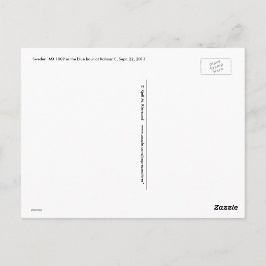 MX 1009 bei Kalmar C, Südschweden Postkarte (Rückseite)