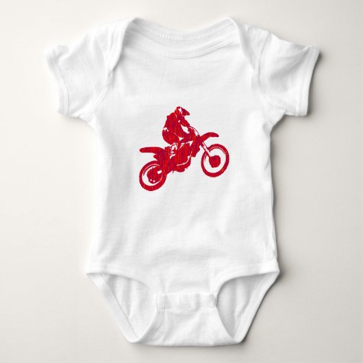 MX-ROT ANGEREDET BABY STRAMPLER (Vorderseite)