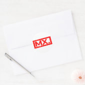 Mx. Stempel Runder Aufkleber (Umschlag)