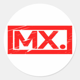 Mx. Stempel Runder Aufkleber