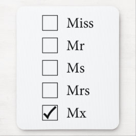 Mx Titel (fünf Optionen) Mousepad