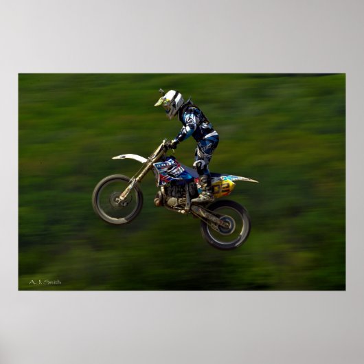 MXmotocross-Rennläufer, der große Luft erhält Poster (Vorne)