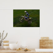 MXmotocross-Rennläufer, der große Luft erhält Poster (Küche)