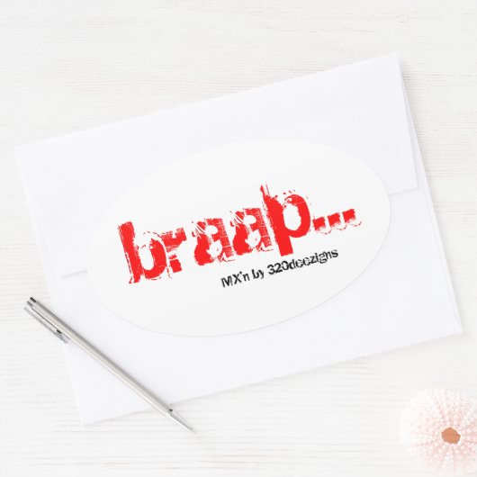 MX'n braap Aufkleber - rot (Umschlag)