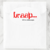 MX'n braap Aufkleber - rot (Tasche)