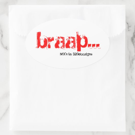 MX'n braap Aufkleber - rot (Tasche)