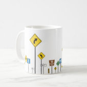 My66 Verkehrsschilder 2 Kaffeetasse (Vorderseite Links)