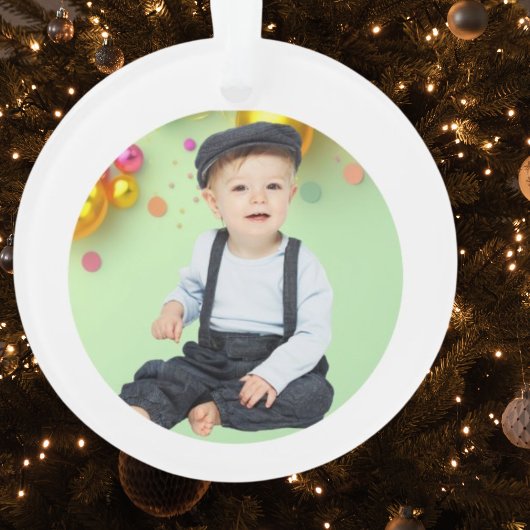 My 1st Christmas Little Reideer Photo Ornament
