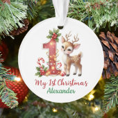 My 1st Christmas Little Reideer Photo Ornament