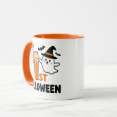 My 1st Halloween Cute Ghost Baby Bodysuit Tasse (Vorderseite Links)