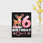 My 6th Birthday Girl Rudolph Nk Coquette 6 Years O Karte (Gelbe Blume)