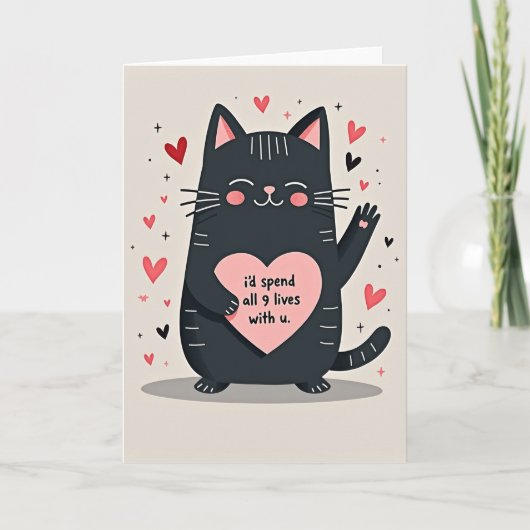My 9 Lives With U Cat Card Karte (Vorderseite)