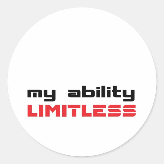 My ability limitless runder aufkleber (Vorderseite)