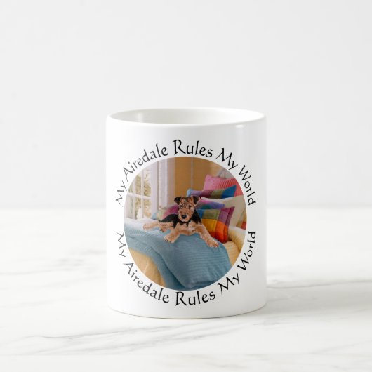 My Airedale Rules My World Kaffeetasse (Mittel)