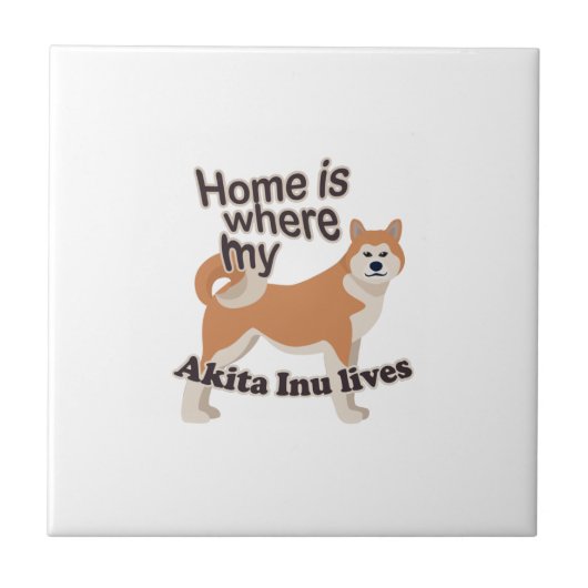My Akita Inu Fliese (Vorderseite)